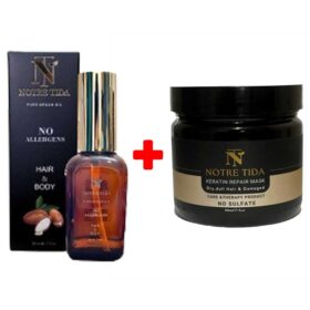 پک روغن ارگان + ماسک موی فاقد سولفات نوتر تیدا
